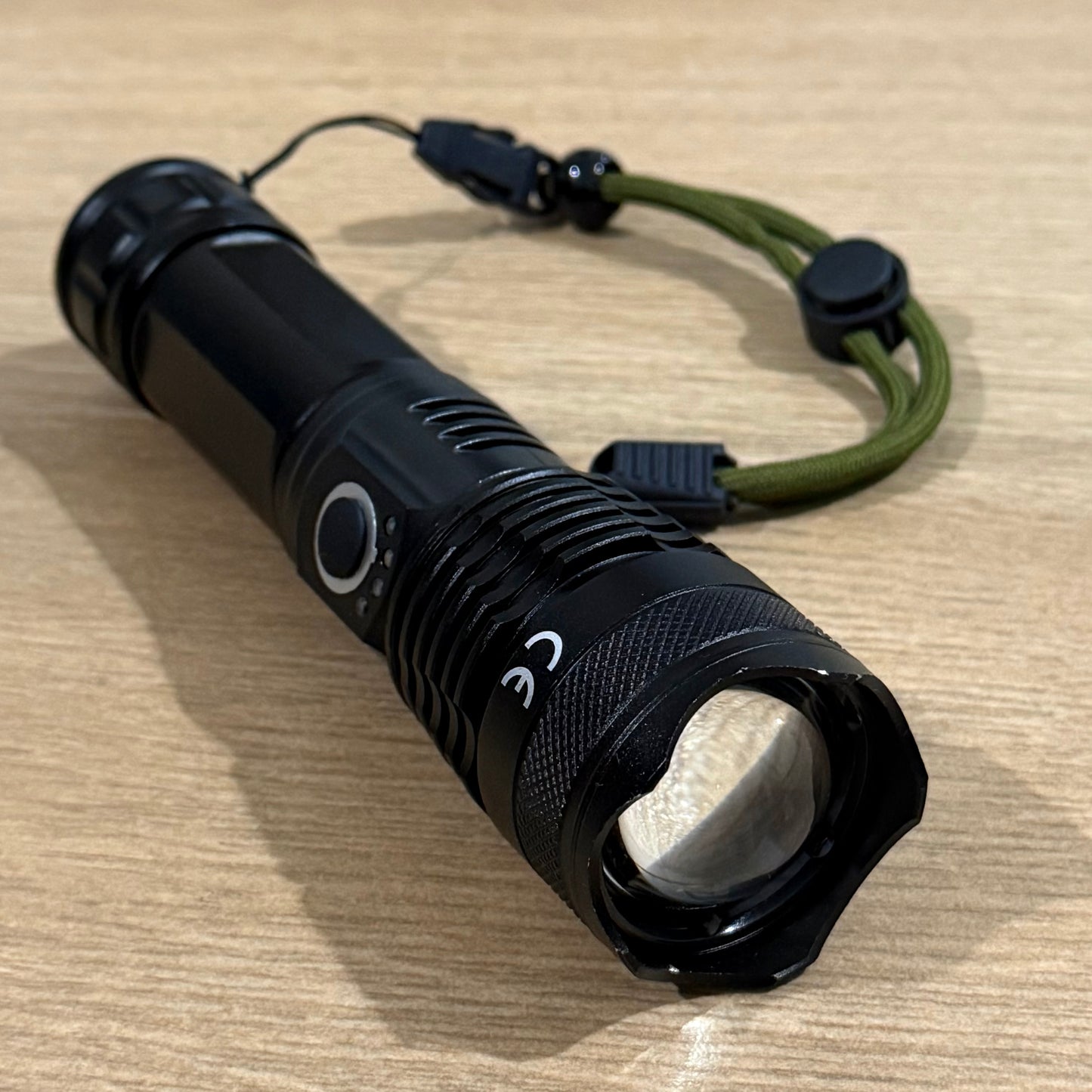 High performance flashlight with objective focus| Rechargeable| Micro - USB included