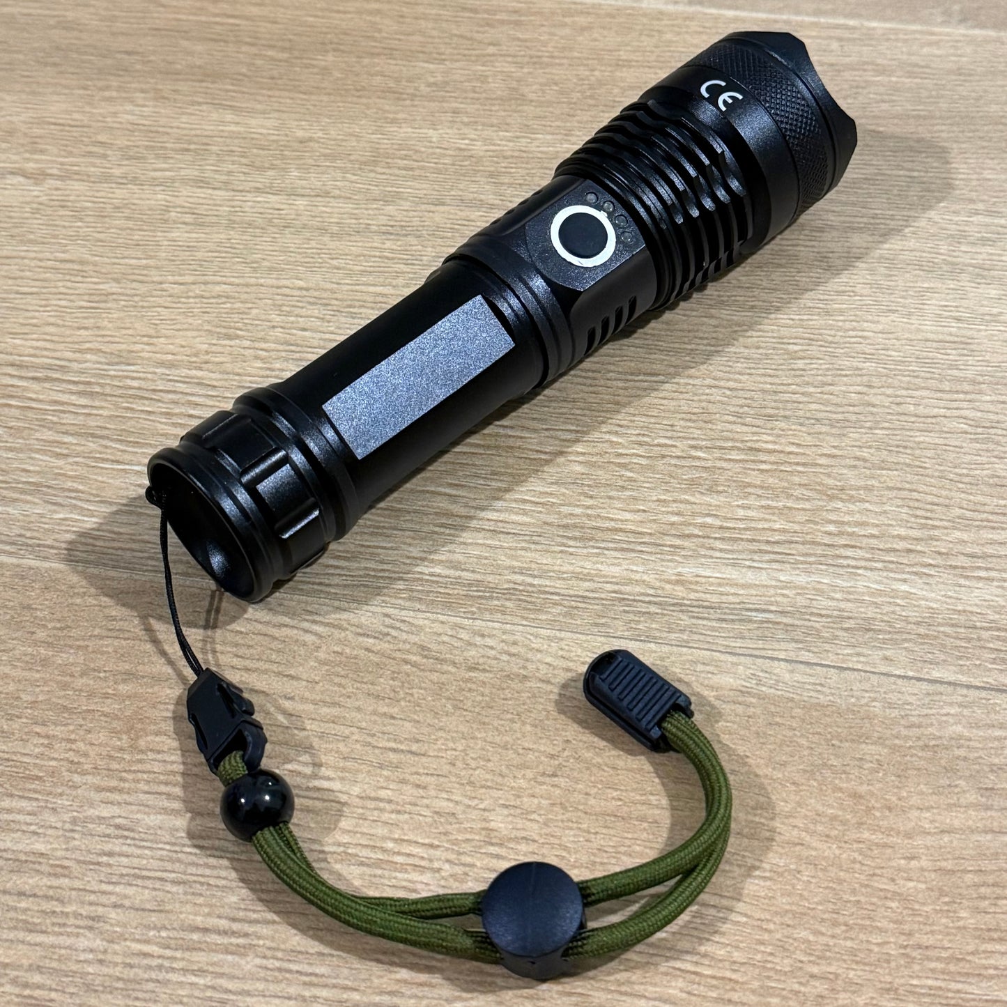 High performance flashlight with objective focus| Rechargeable| Micro - USB included